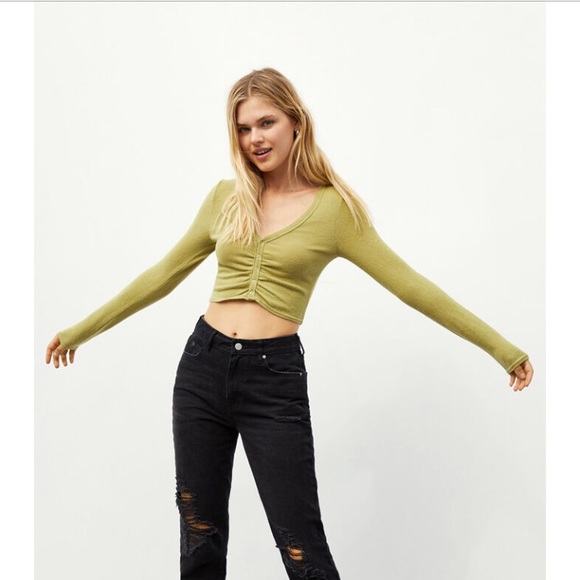 PACSUN green cinched top:) - Picture 4 of 5